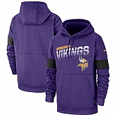 Minnesota Vikings Nike Sideline Team Logo Performance Pullover Hoodie Purple,baseball caps,new era cap wholesale,wholesale hats